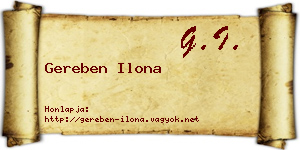 Gereben Ilona névjegykártya